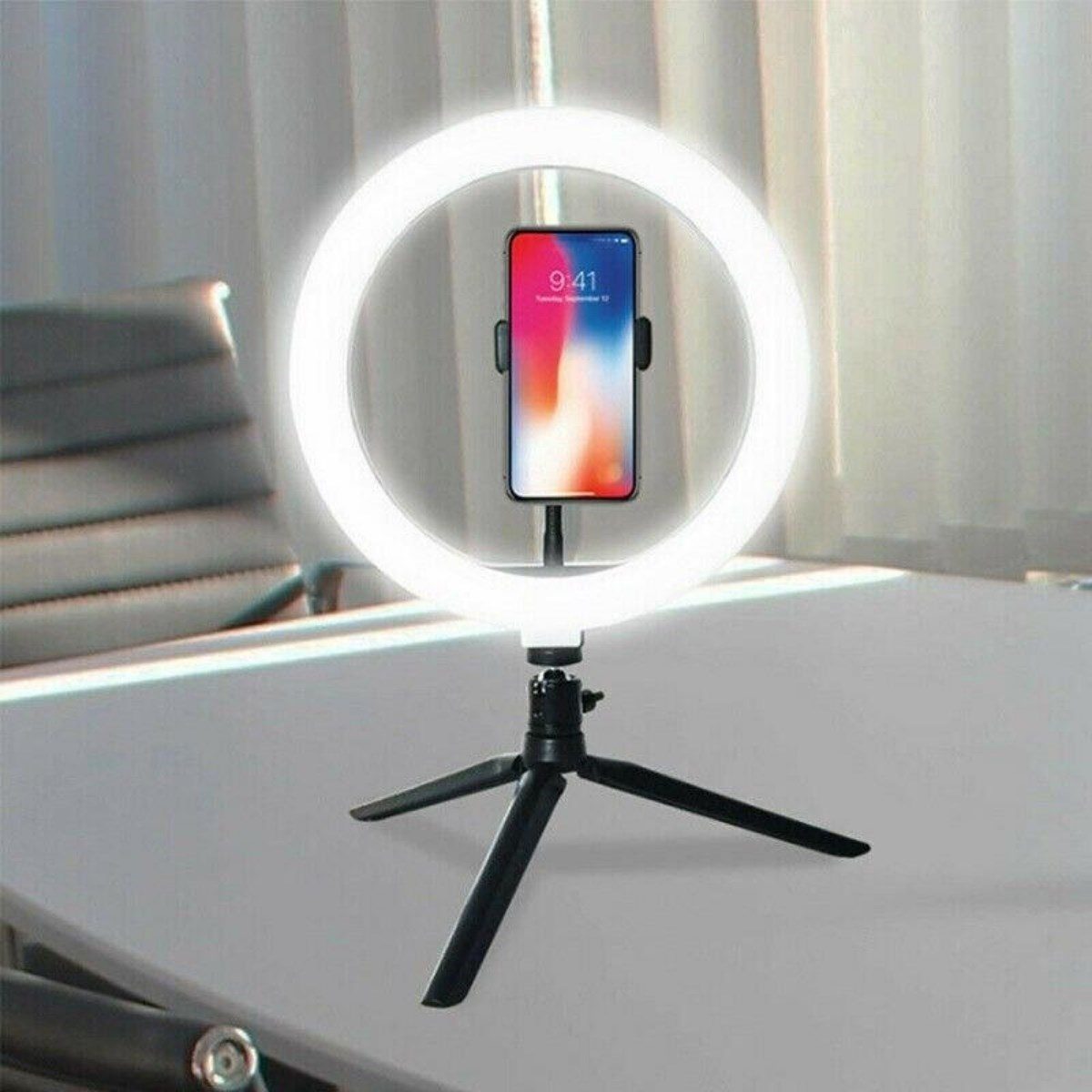CLZ192 10inç 26cm Youtube Instagram Tiktok Selfie Stüdyo Video Fotoğraf Ring Light Tripod Led Halka Işık (4172)