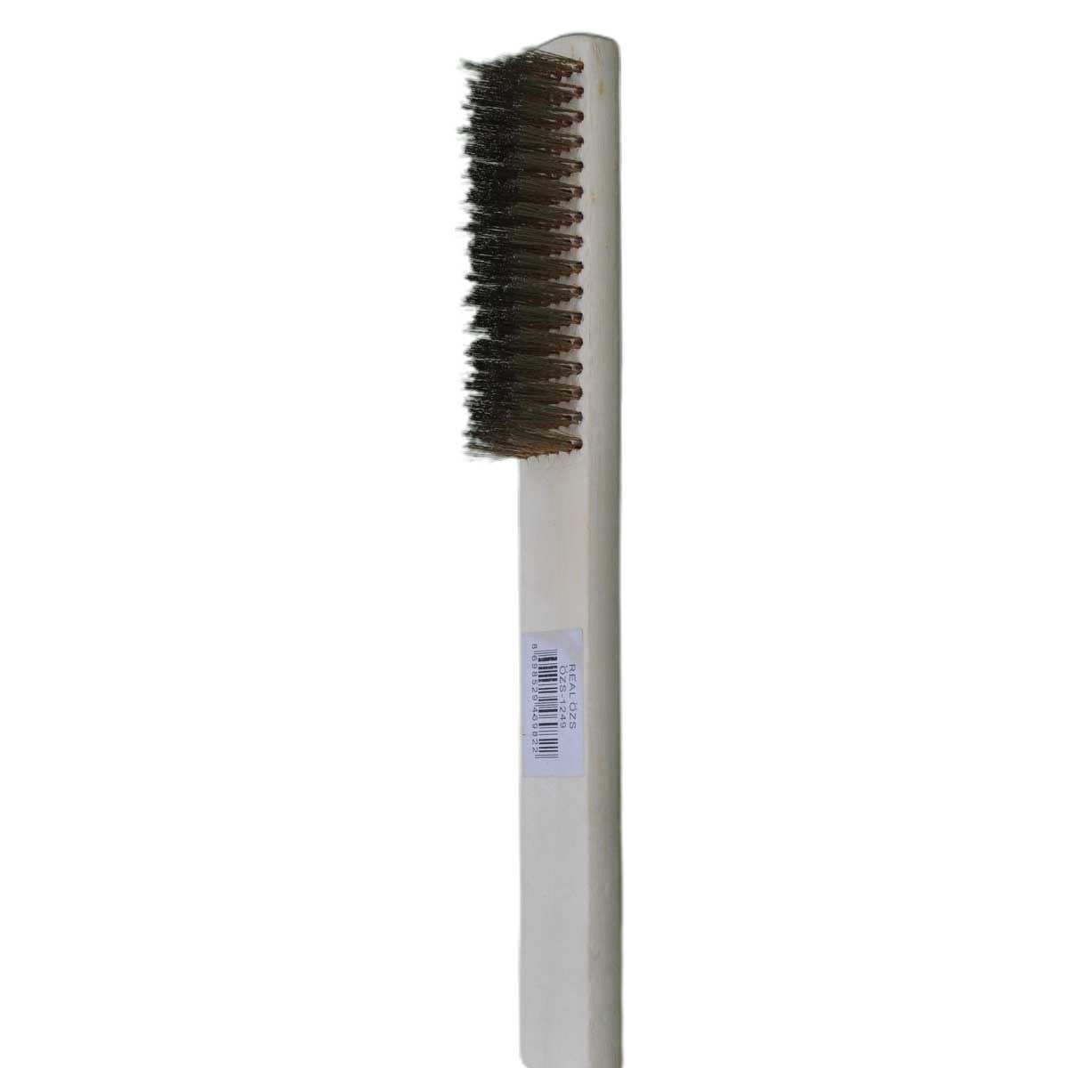 CLZ192 Metal Telli Fırça Ahşap Saplı Pas Kir Sökme Temizleme Fırçası (4172)