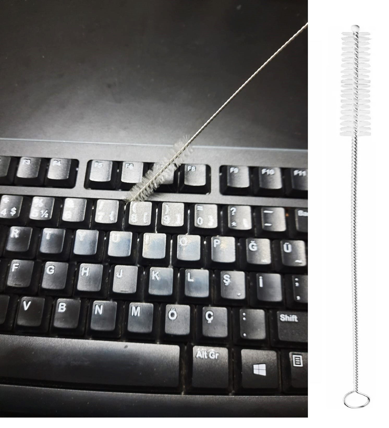 CLZ192 3 Lü Pratik Fırça  Esnek Bükülebilir Klavye Mouse Arası Temizlik Fırçası (4172)