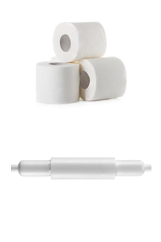 CLZ192 WC Tuvalet Kağıdı Makarası Beyaz Tuvalet Kağıdı Tutucu Makara (4172)