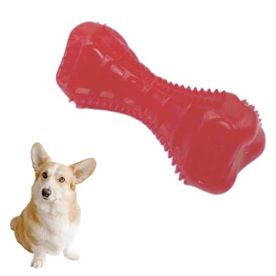 CLZ192 Köpekler İçin Diş Kaşıma Oyuncağı Tırtıklı Yapıda Plastik Dumbell (4172)