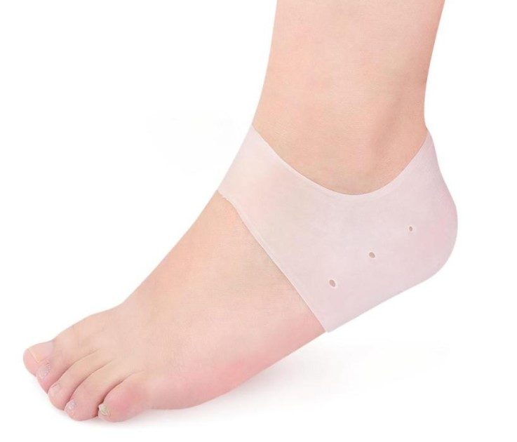 CLZ192 Silikon Topuk Çorabı Beyaz Renk (4172)