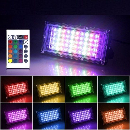 CLZ192 Kumandalı Led Işık Dış Cephe Aydınlatması Çok Renkli RGB Led Panel Işık PartiLed Aydınlatma (4172)