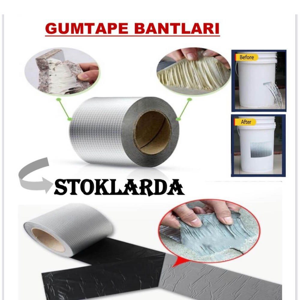 CLZ192 Gum tape Sakız Bant 48 mm x 2 metre Alüminyum Tamir Bandı (4172)