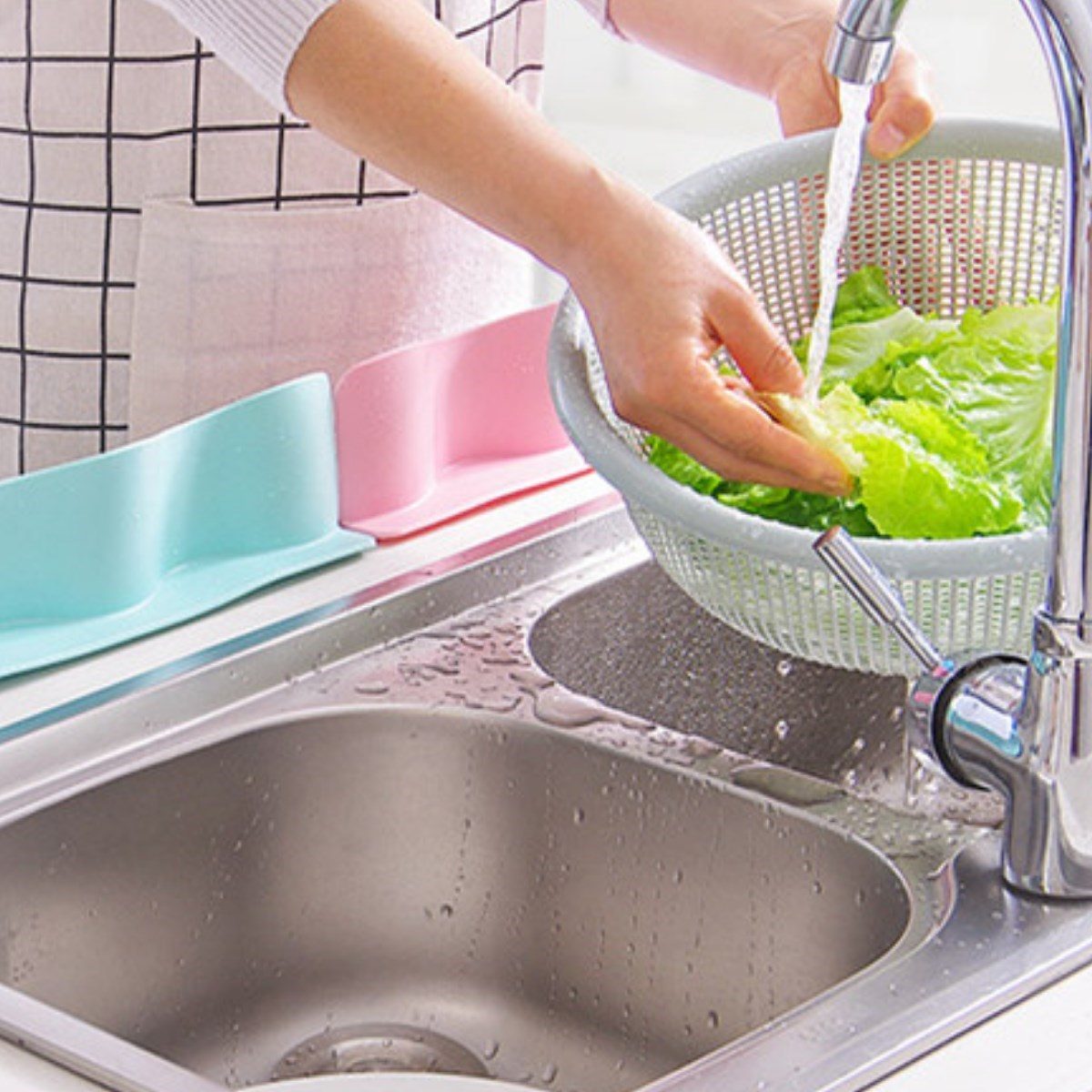 CLZ192 Vantuzlu Kauçuk Sıvı Su Sızdırmaz İzalasyon Mutfak Banyo Duş Bariyeri Lavabo Kenar Tutucu Set (4172)