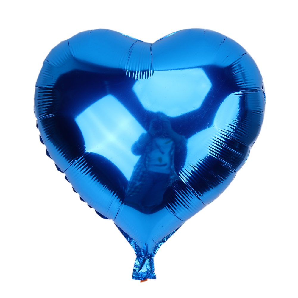 CLZ192 Kalp Balon Folyo Mavi 45 cm 18 inç (4172)