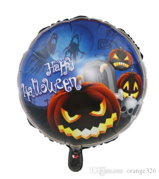 CLZ192 Happy Halloween Balkabağı Folyo Balon 18 inç (4172)