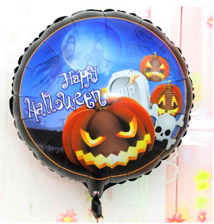 CLZ192 Happy Halloween Balkabağı Folyo Balon 18 inç (4172)