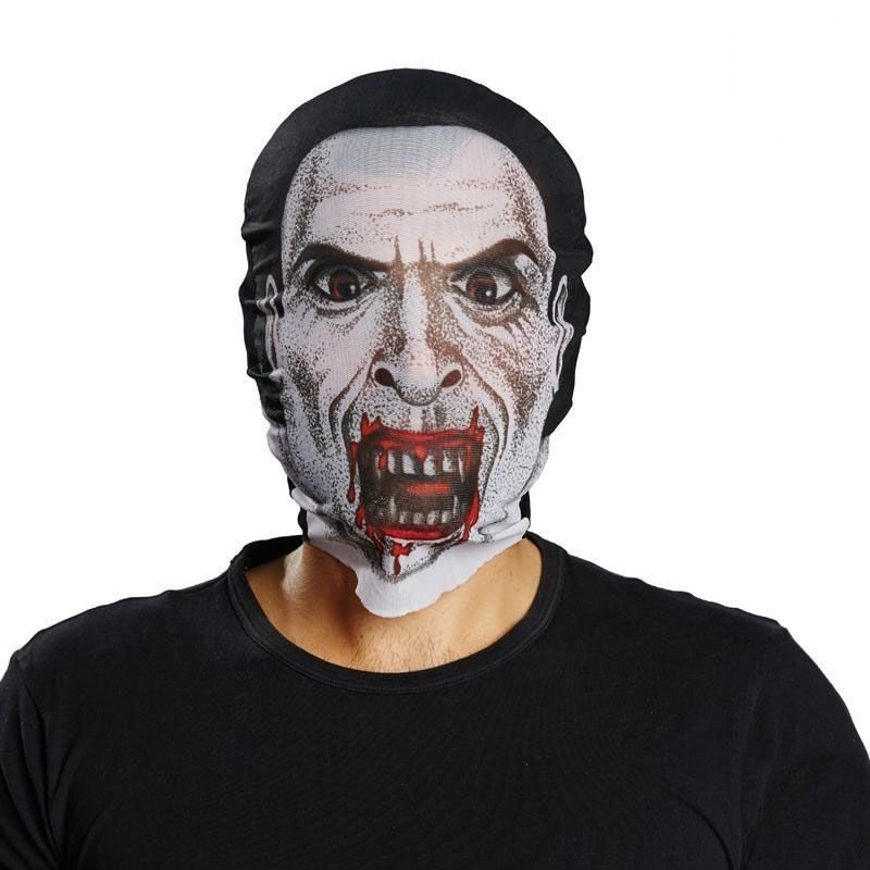 CLZ192 Kafaya Tam Geçmeli Bez Vampir Maskesi - Streç Korku Maskesi - 3d Baskılı Maske Model 2 (4172)