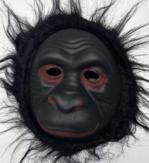 CLZ192 Orangutan Maskesi - Maymun Maskesi - Goril Maskesi Yetişkin Çocuk Uyumlu Siyah Renk Model 3 (4172)