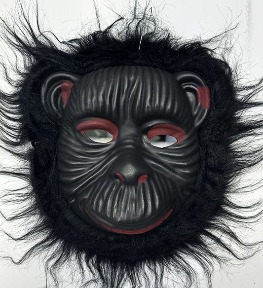 CLZ192 Orangutan Maskesi - Maymun Maskesi - Goril Maskesi Yetişkin Çocuk Uyumlu Siyah Renk Model 4 (4172)