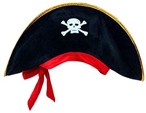 CLZ192 Kaptan Jack Kadife Çocuk Boy Korsan Şapkası (4172)