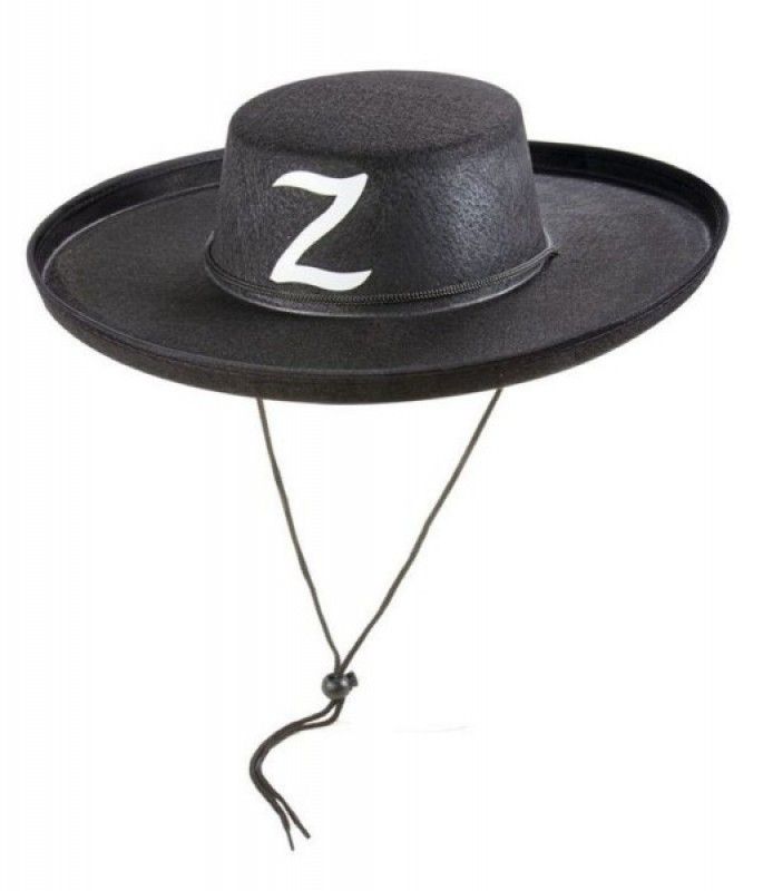CLZ192 Z Logolu Çocuk Boy Bağcıklı Zorro Şapkası (4172)