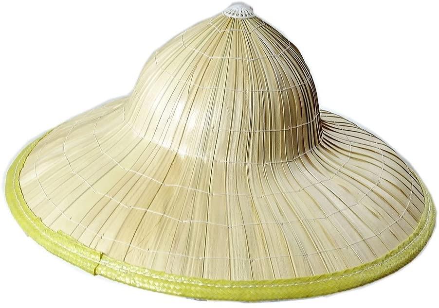CLZ192 Naturel Renk Cambodia Kamboçyalı Vietnam Konik Şapkası PVC Hasır (4172)