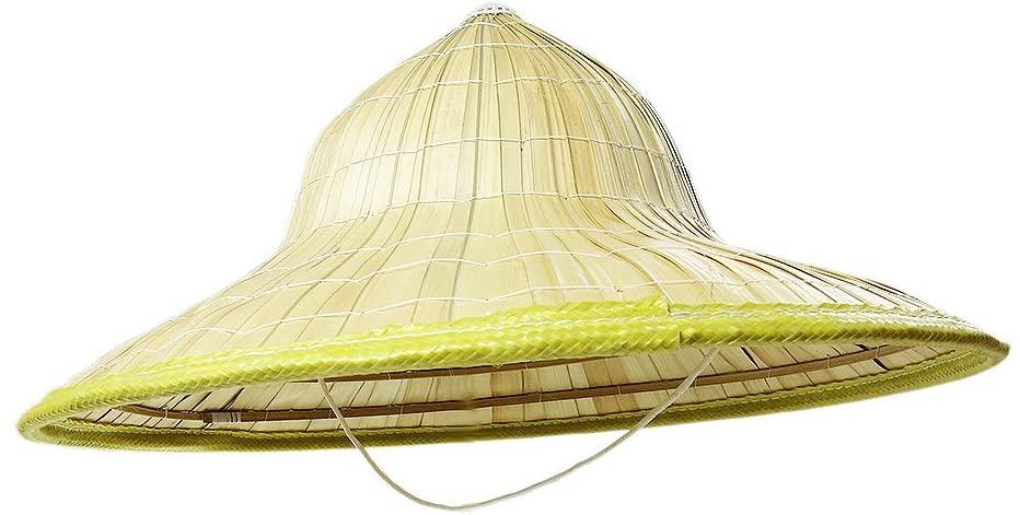 CLZ192 Naturel Renk Cambodia Kamboçyalı Vietnam Konik Şapkası PVC Hasır (4172)