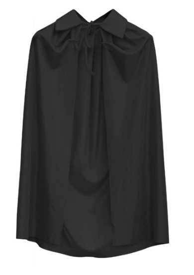 CLZ192 Siyah Renk Yakalı Çocuk Pelerin 90 cm (4172)