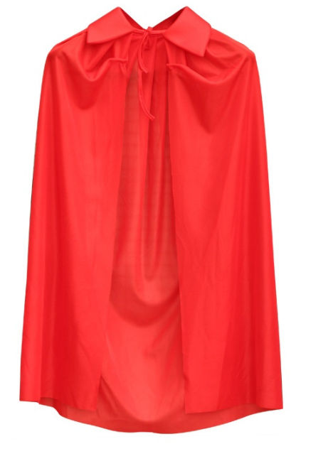 CLZ192 Kırmızı Renk Yakalı Pelerin Çocuk Boy 90 cm (4172)