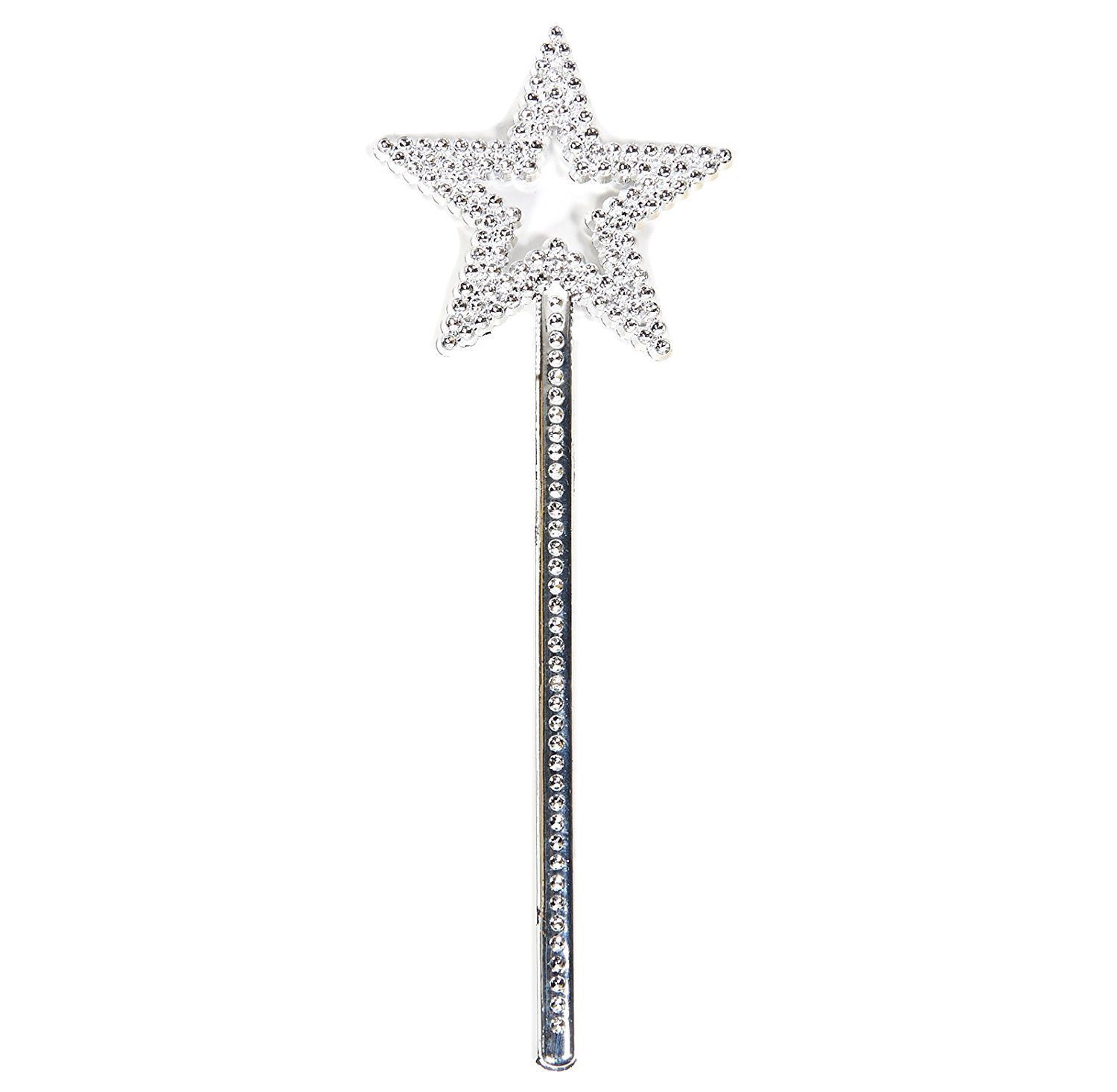 CLZ192 Yıldız Model Peri Asası Melek Asası Prenses Asası Metalize Gümüş Renk (4172)
