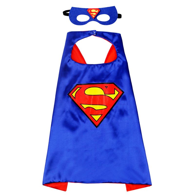 CLZ192 Superman Avengers Pelerin + Maske Kostüm Seti 70x70 Cm (4172)