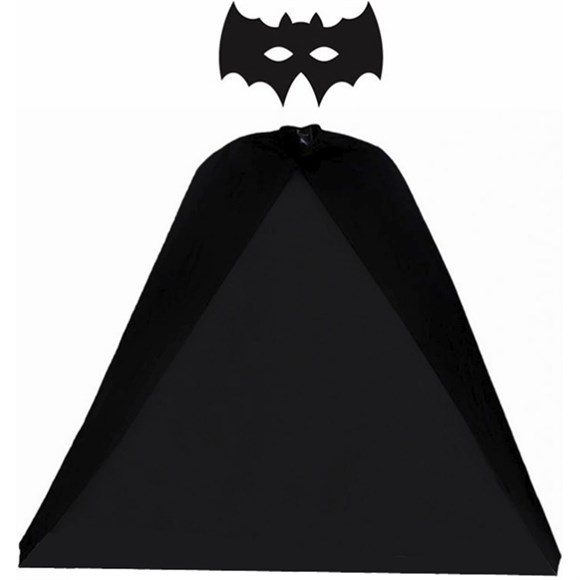 CLZ192 Batman Pelerini ve Maske Seti Çocuk Boy - Yarasa Pelerin ve Maske Seti 90 cm (4172)