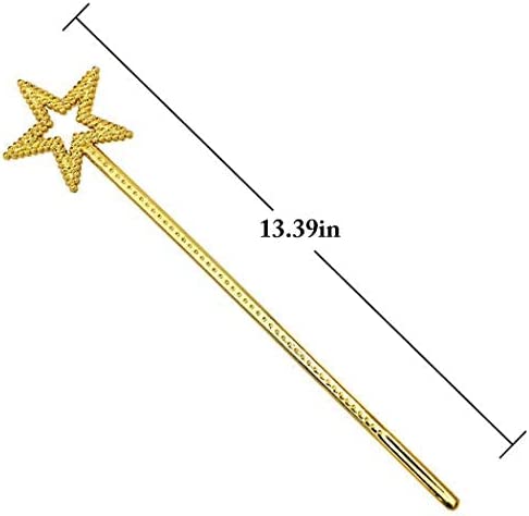 CLZ192 Altın Renk Yıldız Peri Asası Peri Değneği 34 cm 1 Adet (4172)