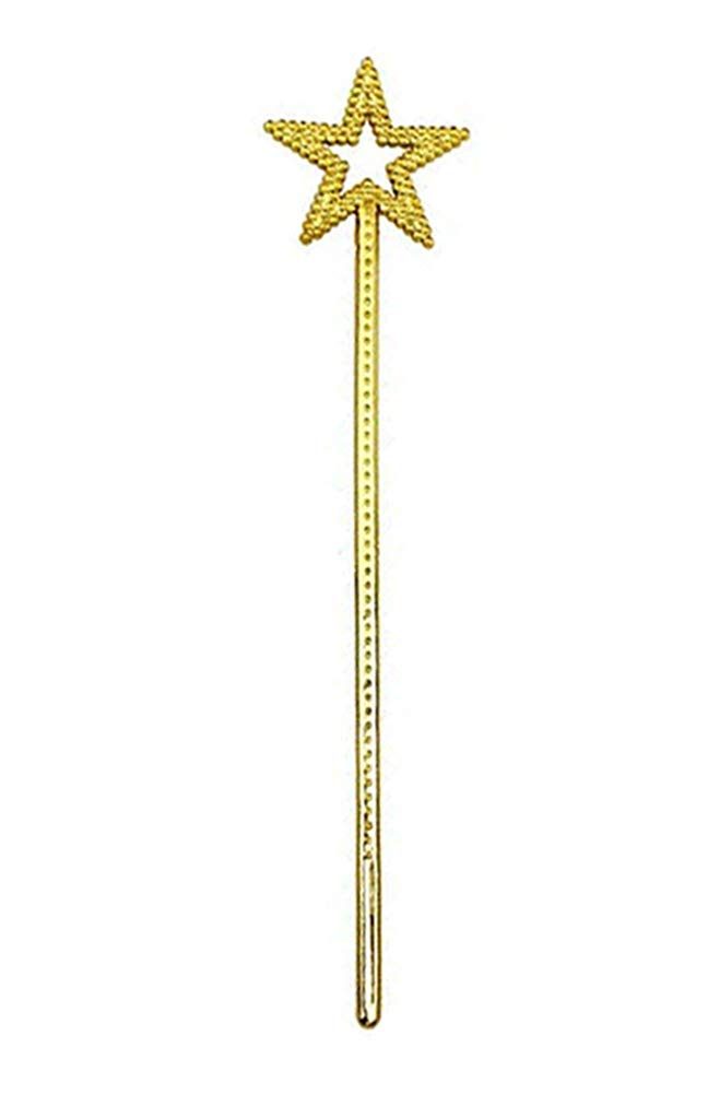 CLZ192 Altın Renk Yıldız Peri Asası Peri Değneği 34 cm 1 Adet (4172)