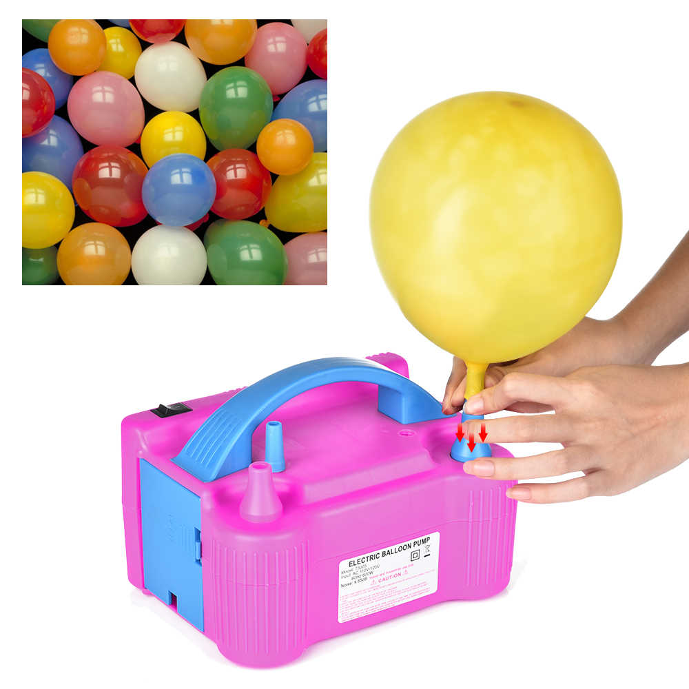 CLZ192 Elektrikli Balon Pompası Çift Uçlu Çift Çıkışlı Balon Makinası (4172)