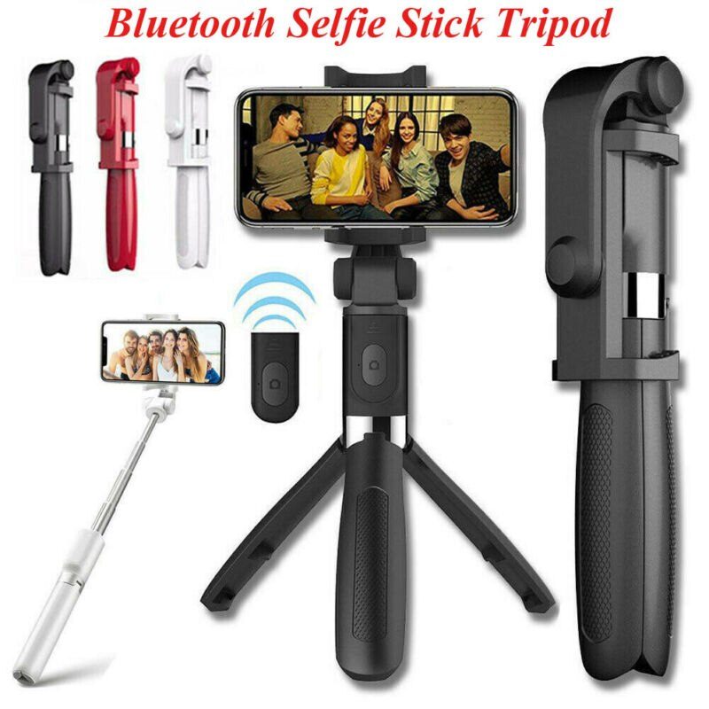 CLZ192 Selfie Stick L01 Bluetooth Kumandalı Selfie Çubuğu Tripod Monopod (4172)