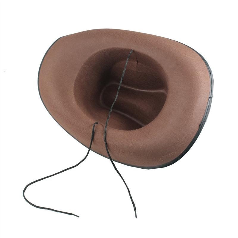 CLZ192 Çocuk Kovboy Şapkası - Vahşi Batı Kovboy Şerif Şapkası Kahve Renk (4172)