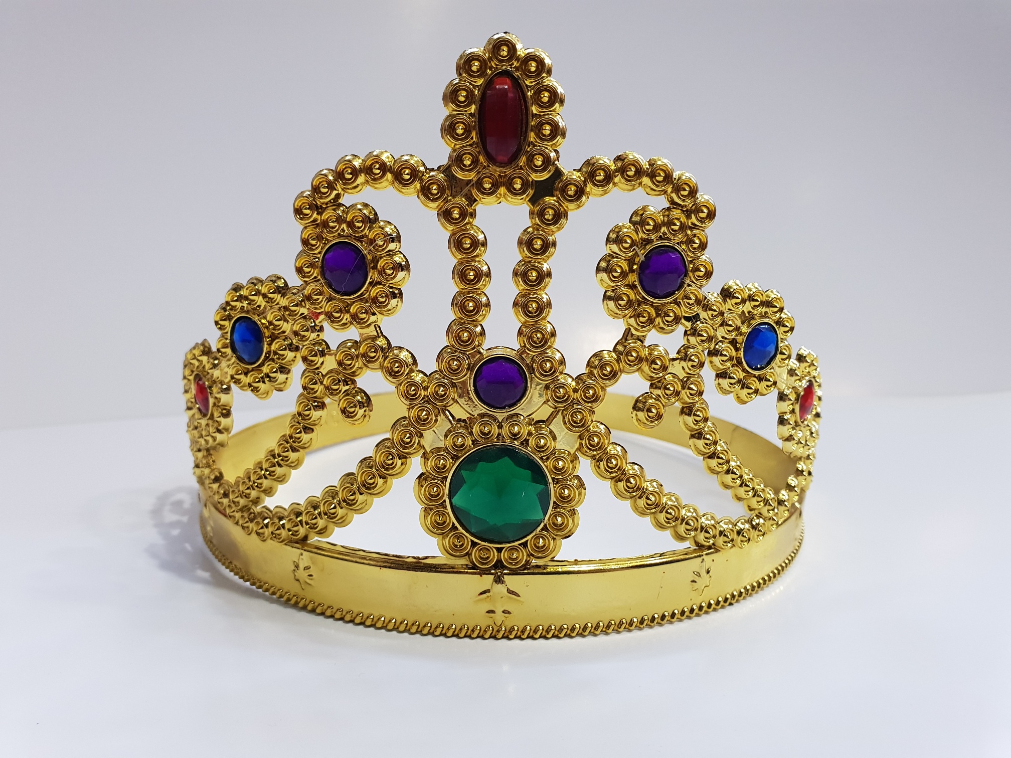 CLZ192 Altın Renk Plastik Prenses Tacı Kraliçe Tacı 60 cm (4172)