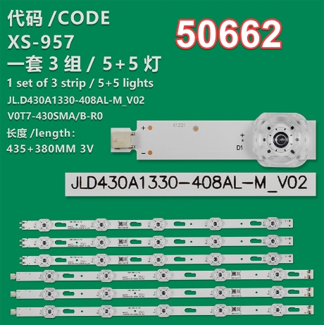 CLZ192 WKSET-5662 36652X3 36653X3 JL.D430A1330-408  6 ADET LED BAR (4172)