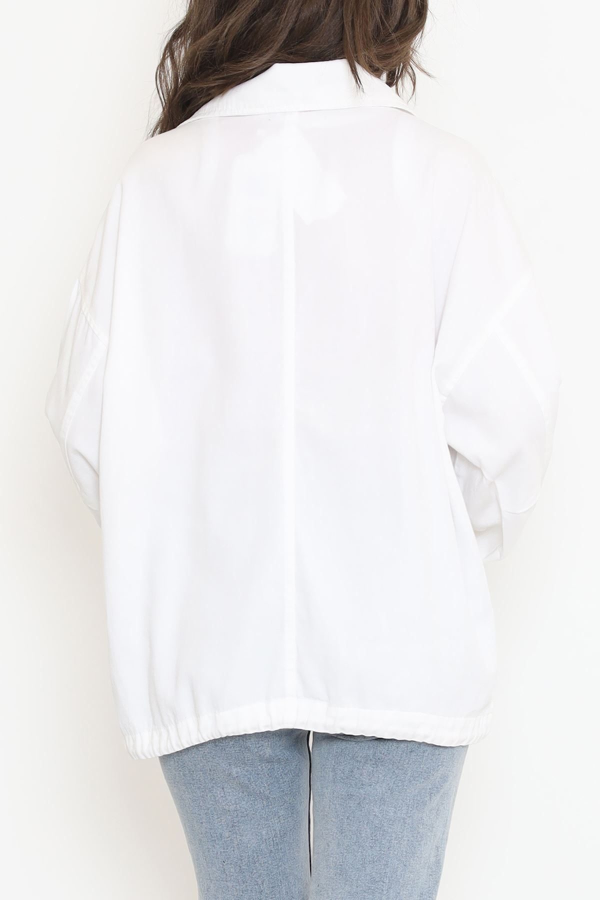 CLZ275 Oversize Ceket Beyaz