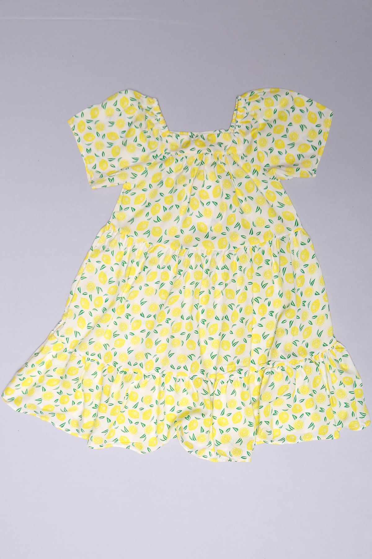 CLZ275 8-12 Yaş Çocuk Elbise Sarı