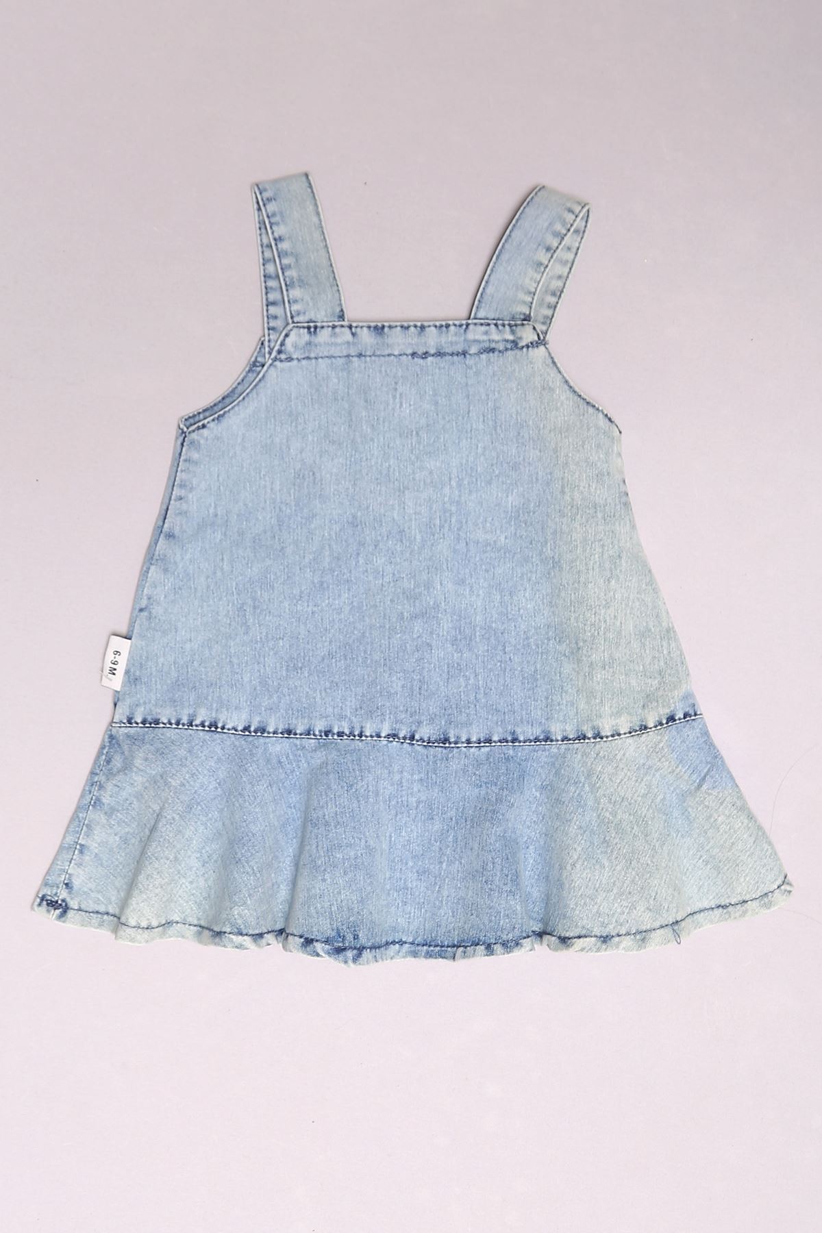 CLZ275 6-24 Aylık Çocuk Elbise Buzmavi1