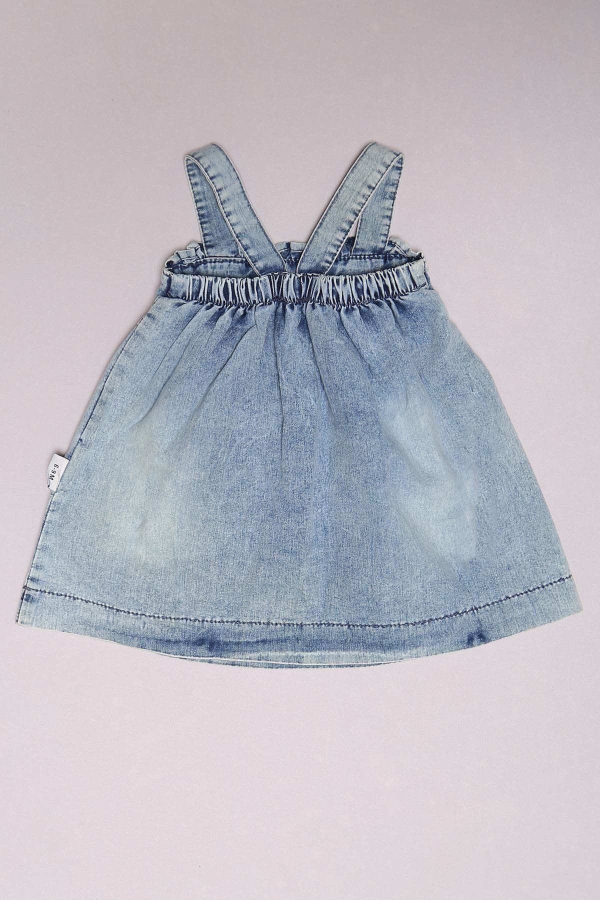 CLZ275 6-24 Aylık Çocuk Elbise Buzmavi