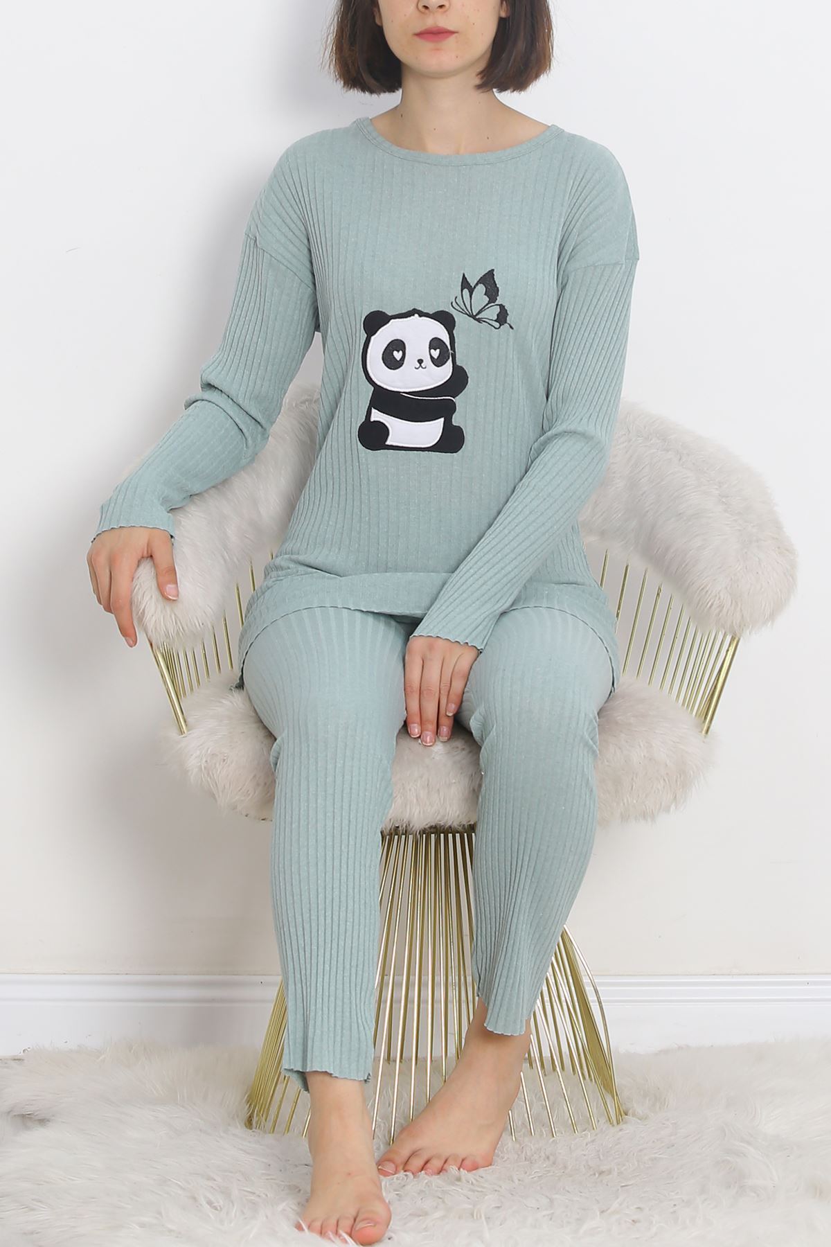 Nakışlı Pijama Takımı Mint5