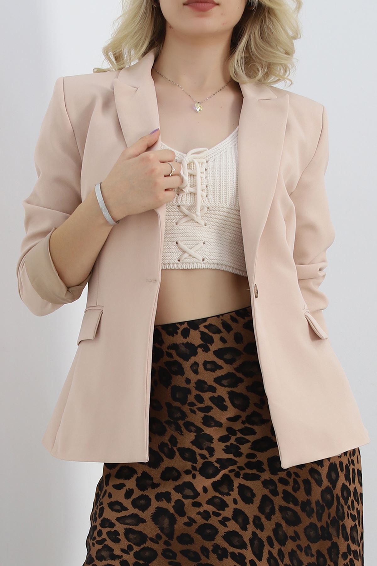 Blazer Ceket Bej