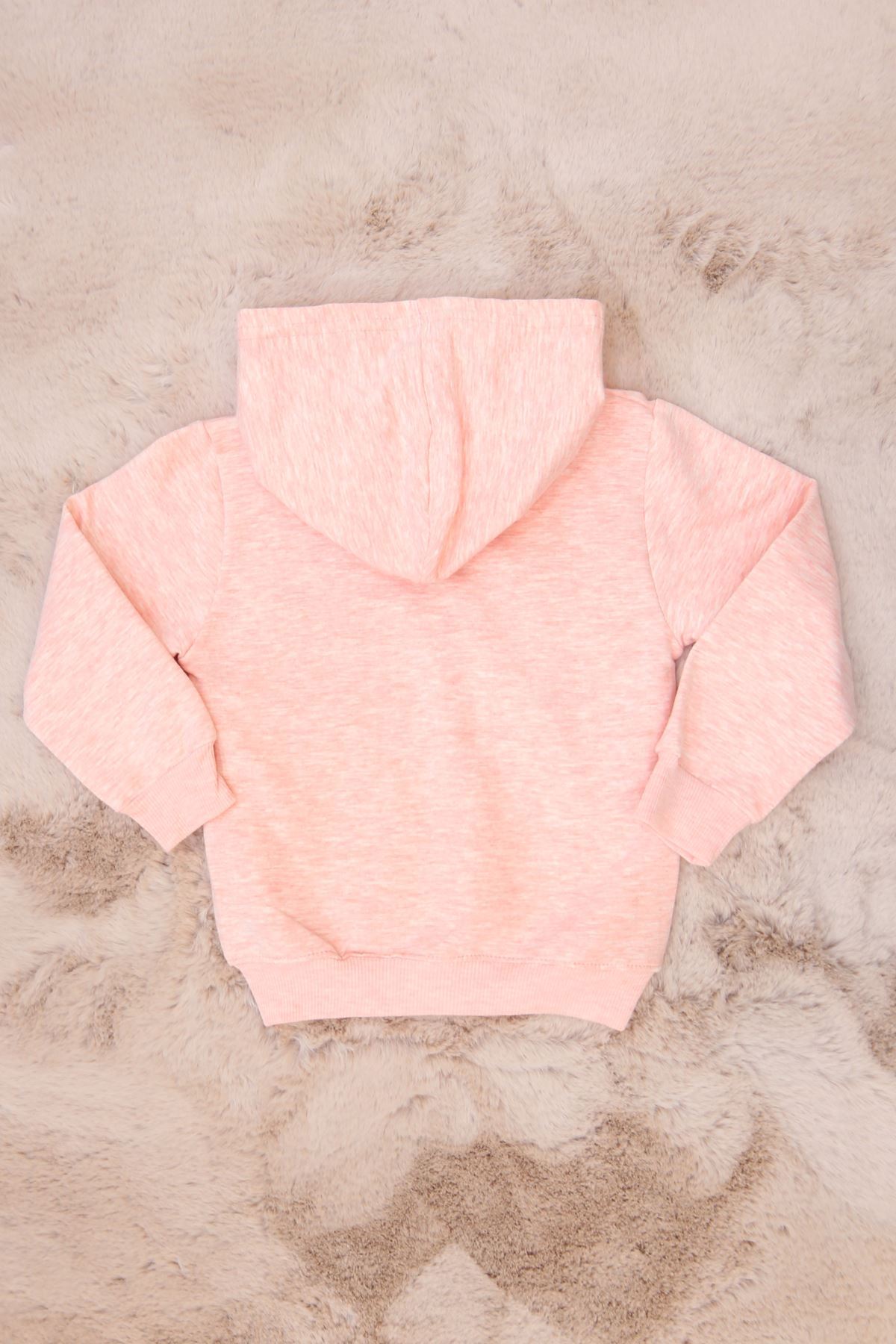 3-12 Yaş Baskılı Çocuk Sweat Pembe