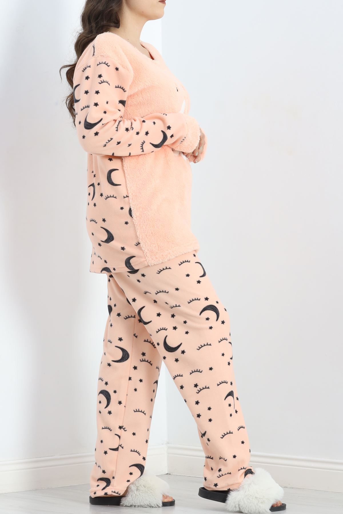 Battal Polar Pijama Takımı Somon