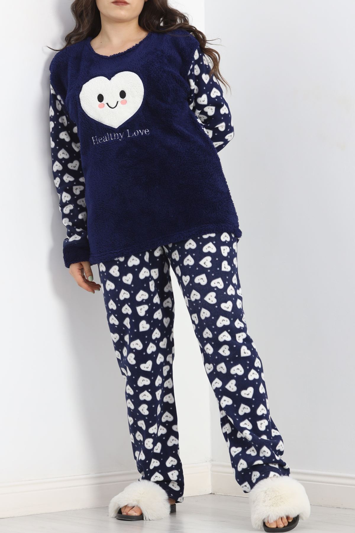 Battal Polar Pijama Takımı Lacivert