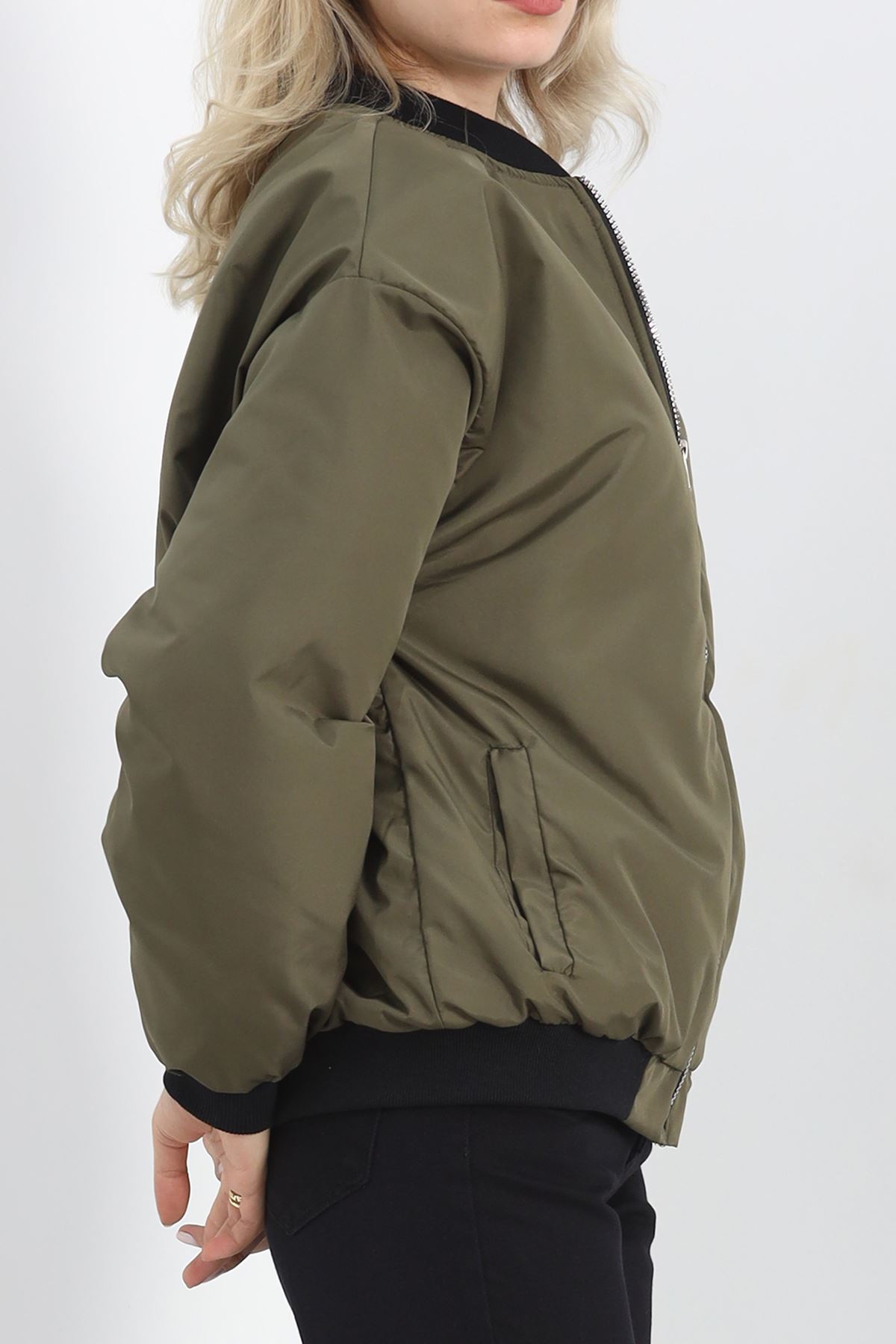 Unisex Bomber Ceket Haki