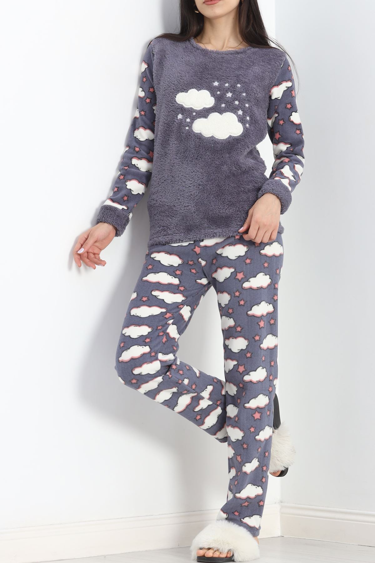 Polar Pijama Takımı Füme1