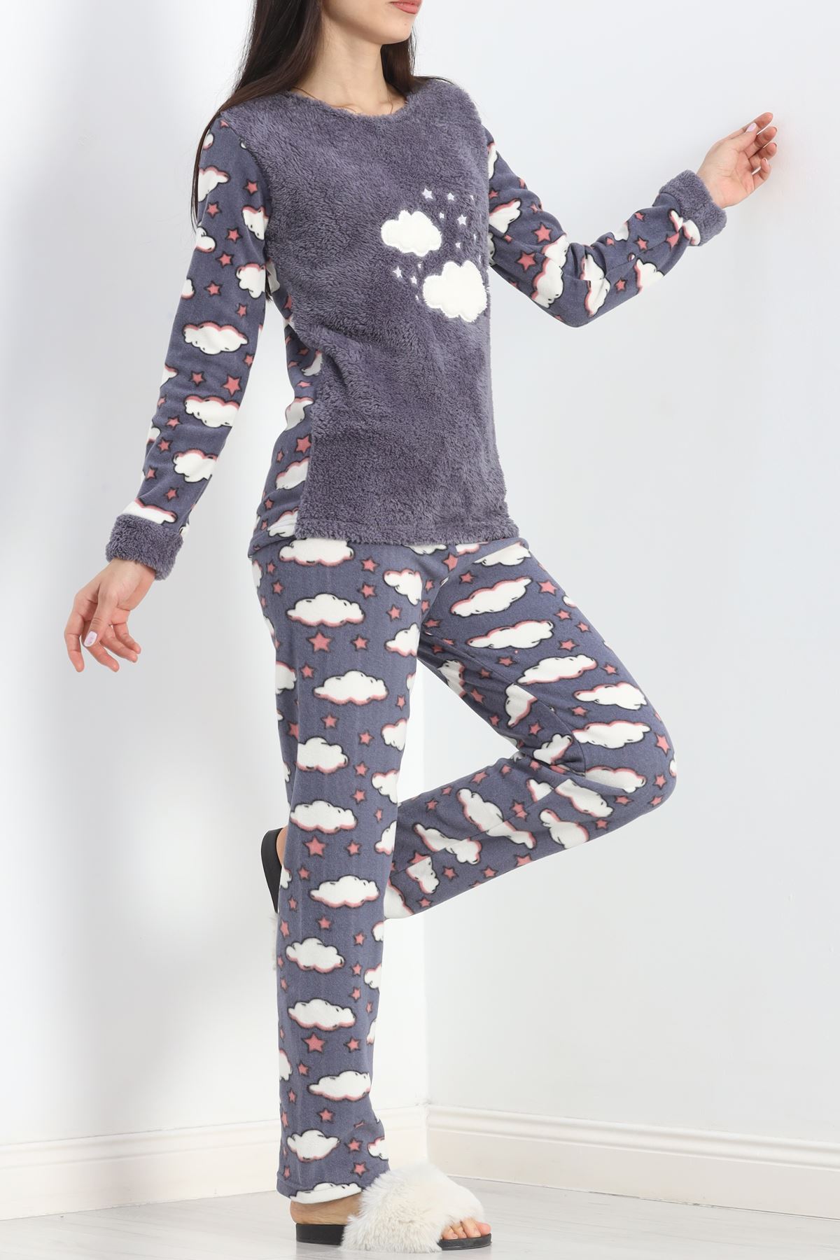 Polar Pijama Takımı Füme1