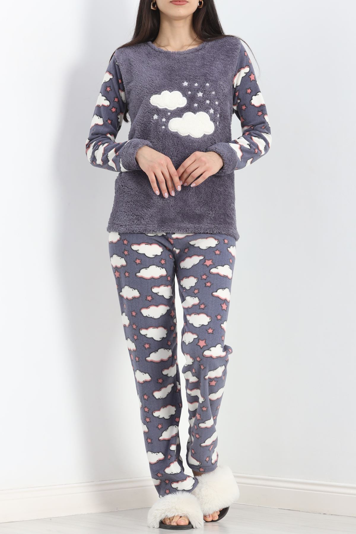 Polar Pijama Takımı Füme1