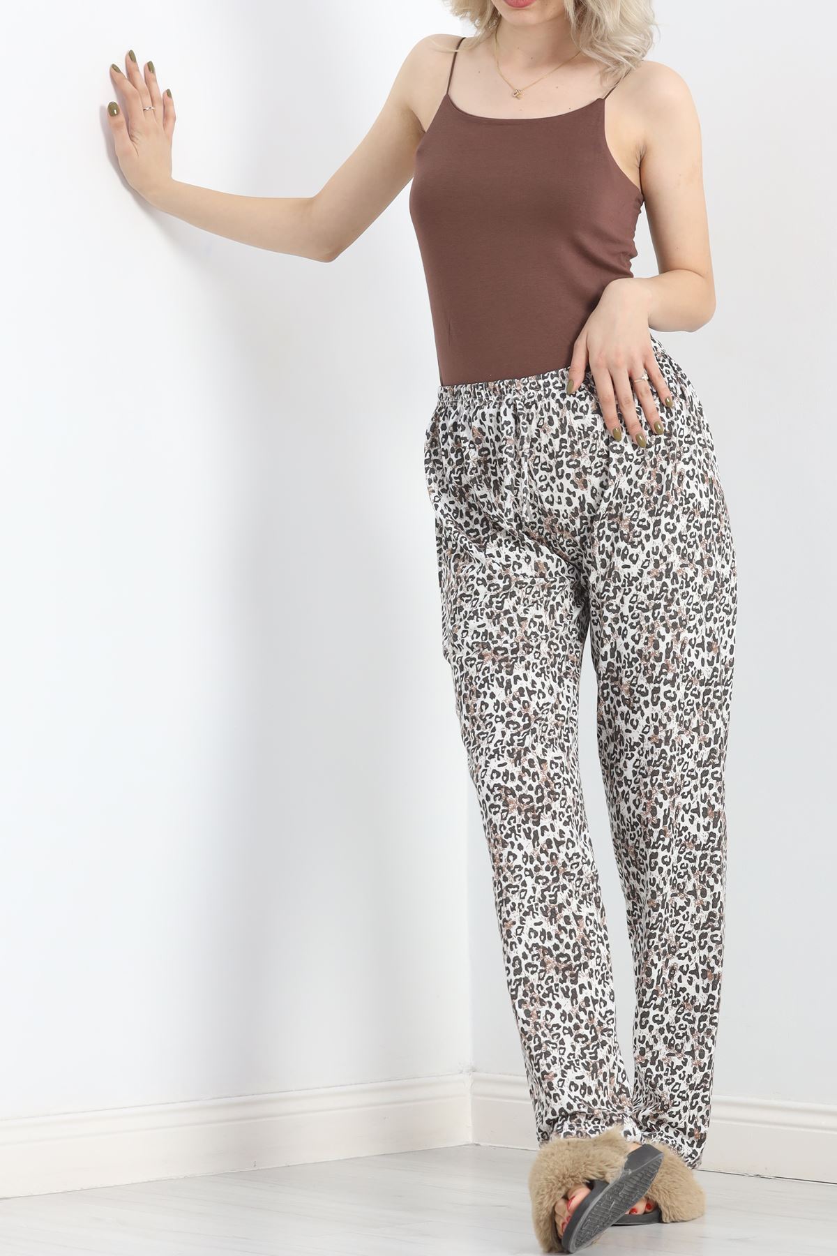 Desenli Pijama Altı Leopar