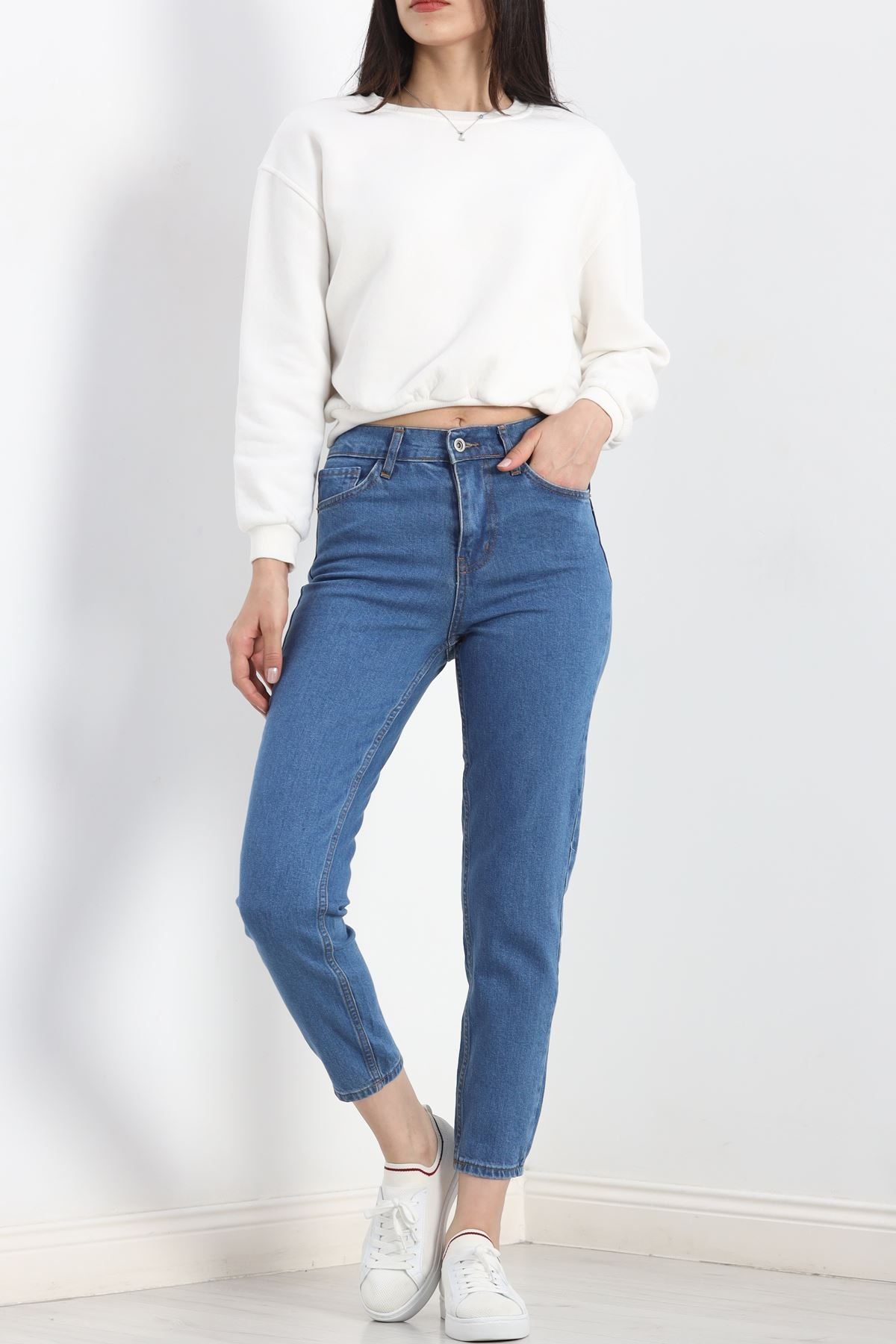 Mom Boyfriend Jeans Açıkmavi