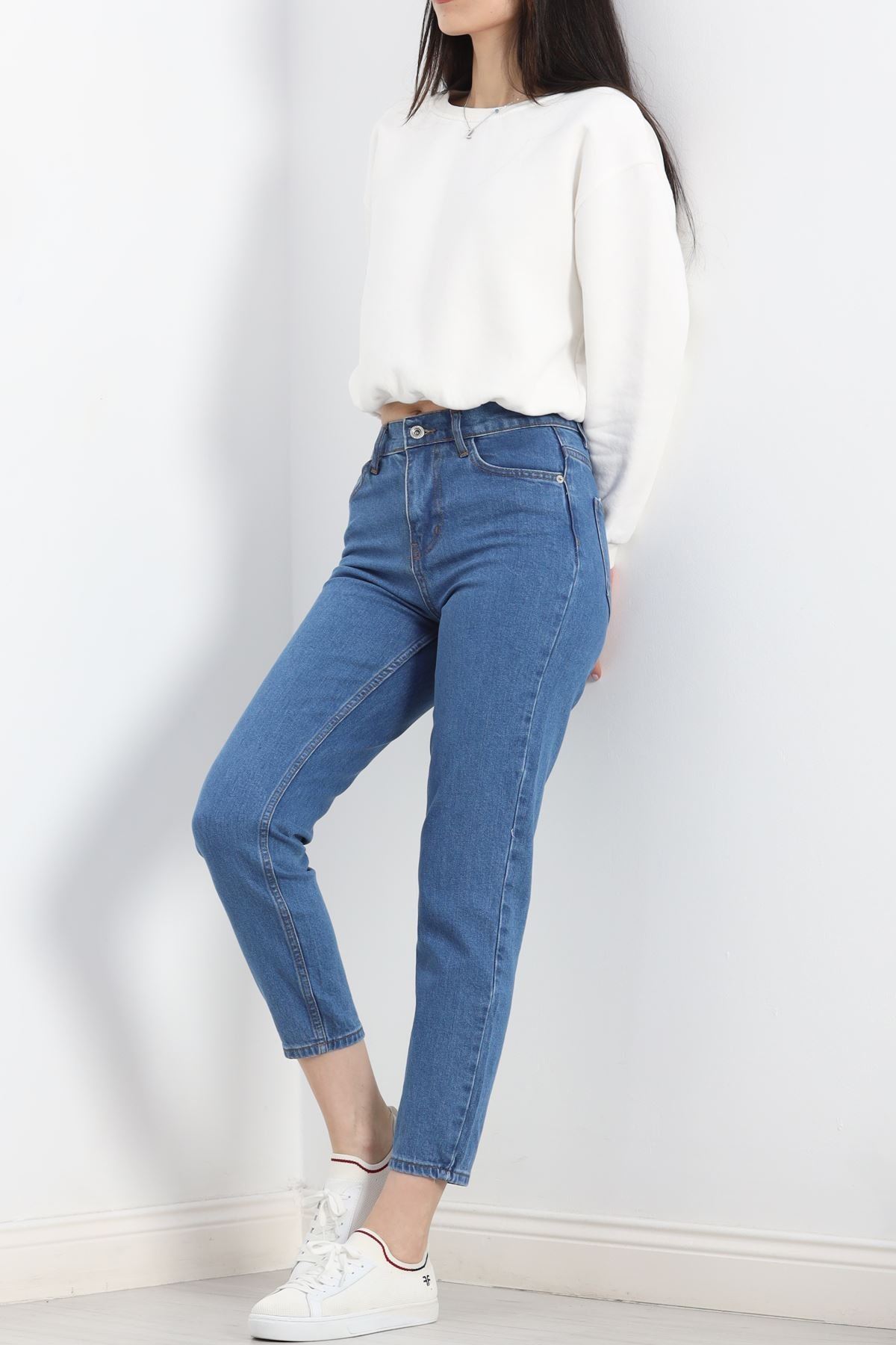 Mom Boyfriend Jeans Açıkmavi