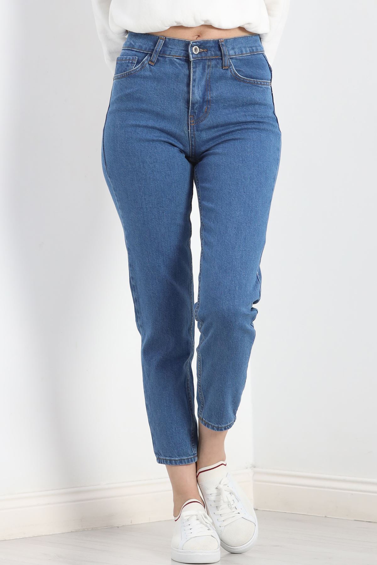 Mom Boyfriend Jeans Açıkmavi