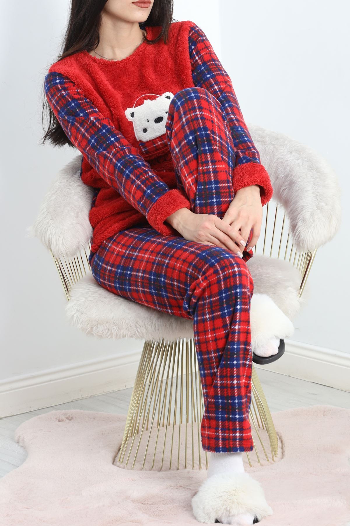 Polar Pijama Takımı Kırmızı1