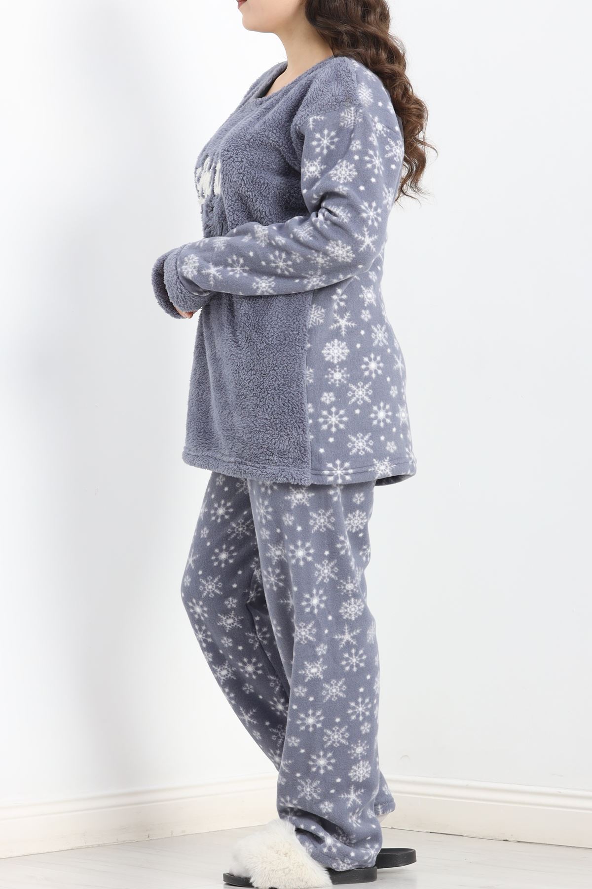 Battal Polar Pijama Takımı Koyugri